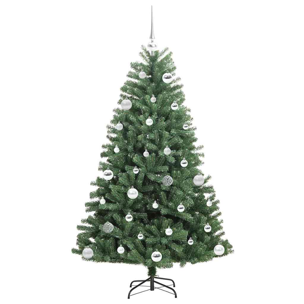 Artificial Hinged Christmas Tree Green 150 cm PVC and Metal