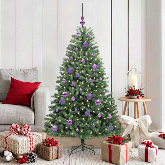 Artificial Hinged Christmas Tree Green 150 cm PVC and Metal