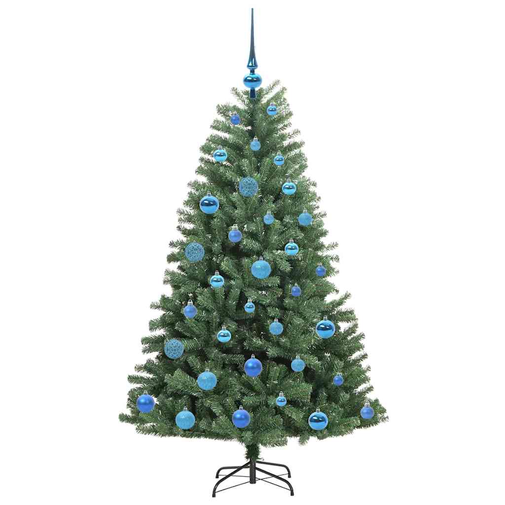 Artificial Hinged Christmas Tree Green 150 cm PVC and Metal
