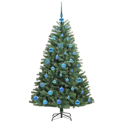 Artificial Hinged Christmas Tree Green 150 cm PVC and Metal