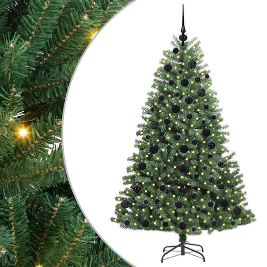 Artificial Hinged Christmas Tree Green 180 cm PVC and Metal