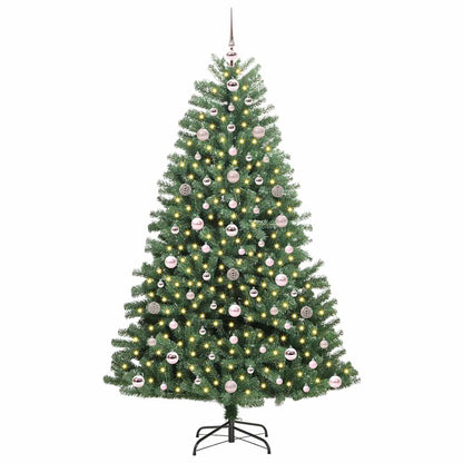 Artificial Hinged Christmas Tree Green 180 cm PVC and Metal