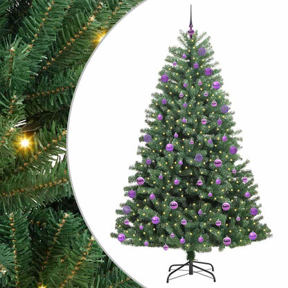 Artificial Hinged Christmas Tree Green 180 cm PVC and Metal