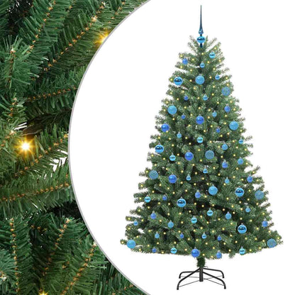 Artificial Hinged Christmas Tree Green 180 cm PVC and Metal