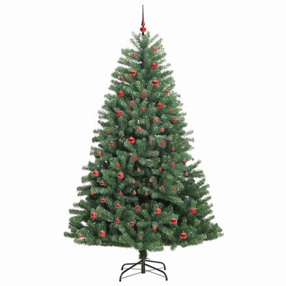Artificial Hinged Christmas Tree Green 210 cm PVC and Metal