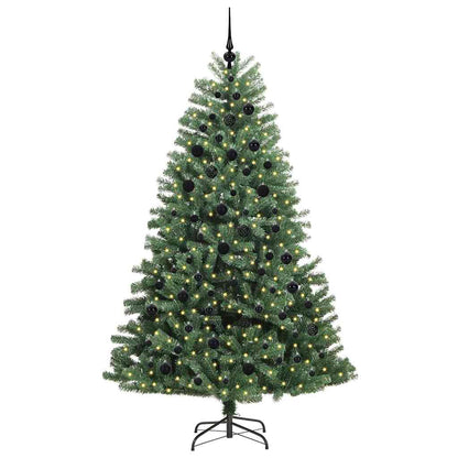 Artificial Hinged Christmas Tree Green 210 cm PVC and Metal