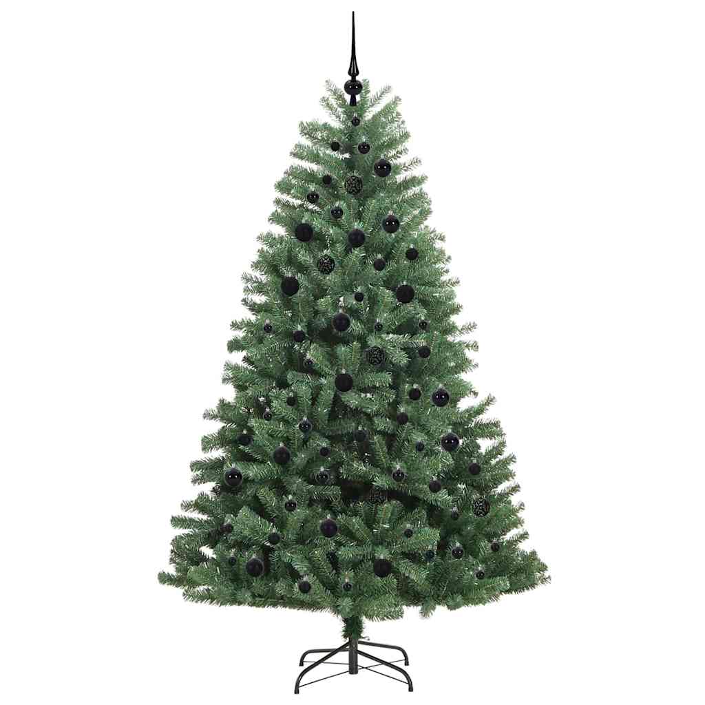 Artificial Hinged Christmas Tree Green 210 cm PVC and Metal