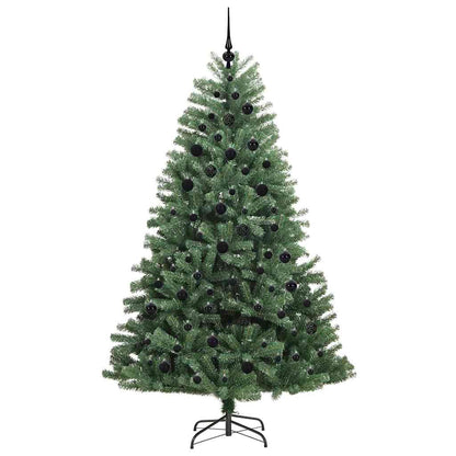 Artificial Hinged Christmas Tree Green 210 cm PVC and Metal