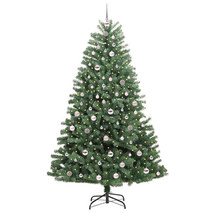 Artificial Hinged Christmas Tree Green 210 cm PVC and Metal