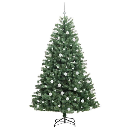 Artificial Hinged Christmas Tree Green 210 cm PVC and Metal