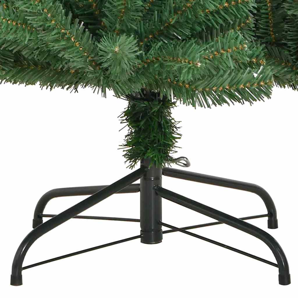 Artificial Hinged Christmas Tree Green 210 cm PVC and Metal
