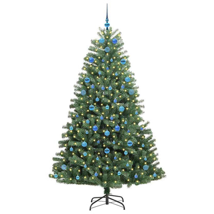 Artificial Hinged Christmas Tree Green 210 cm PVC and Metal