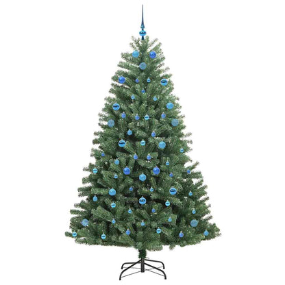 Artificial Hinged Christmas Tree Green 210 cm PVC and Metal