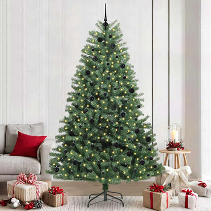 Artificial Hinged Christmas Tree Green 240 cm PVC and Metal