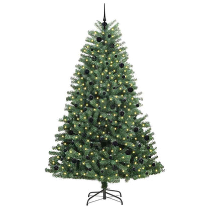 Artificial Hinged Christmas Tree Green 240 cm PVC and Metal