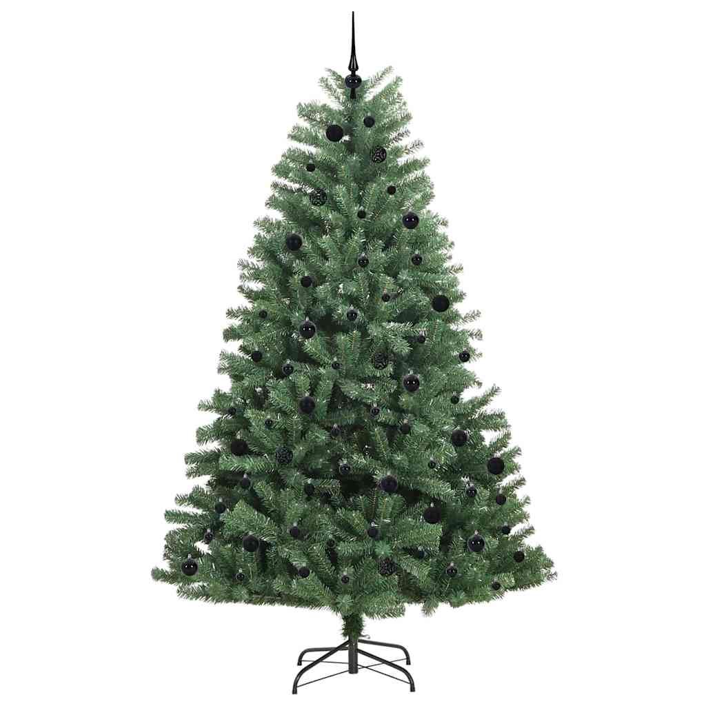 Artificial Hinged Christmas Tree Green 240 cm PVC and Metal