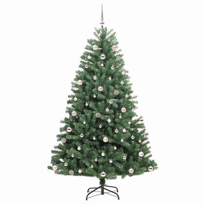 Artificial Hinged Christmas Tree Green 240 cm PVC and Metal
