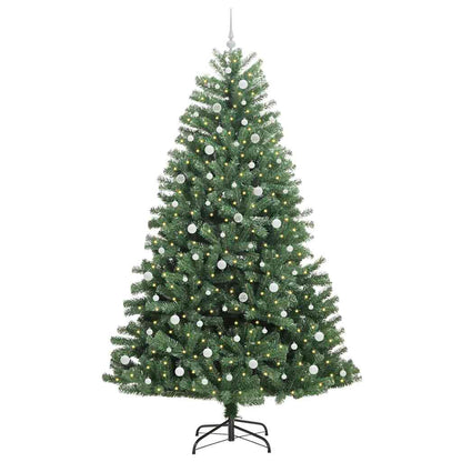 Artificial Hinged Christmas Tree Green 240 cm PVC and Metal