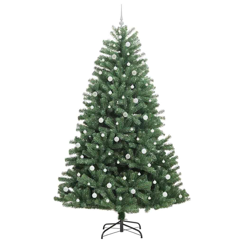 Artificial Hinged Christmas Tree Green 240 cm PVC and Metal