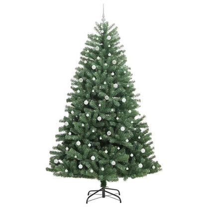 Artificial Hinged Christmas Tree Green 240 cm PVC and Metal