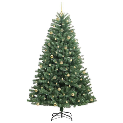 Artificial Hinged Christmas Tree Green 240 cm PVC and Metal