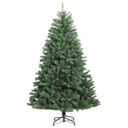 Artificial Hinged Christmas Tree Green 240 cm PVC and Metal
