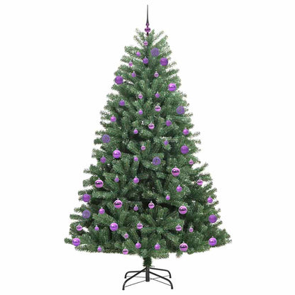 Artificial Hinged Christmas Tree Green 240 cm PVC and Metal