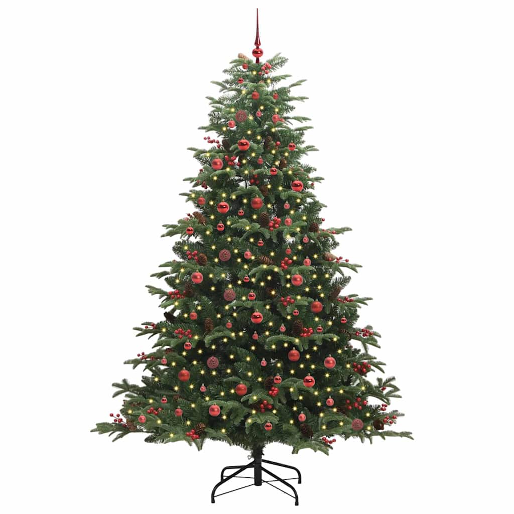Artificial Christmas Tree with 300 LEDs with Stand Green 240 cm