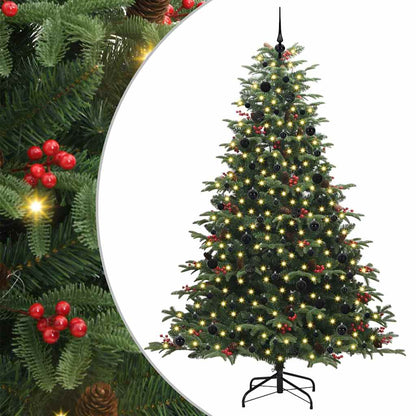 Artificial Christmas Tree with 300 LEDs with Stand Green 240 cm