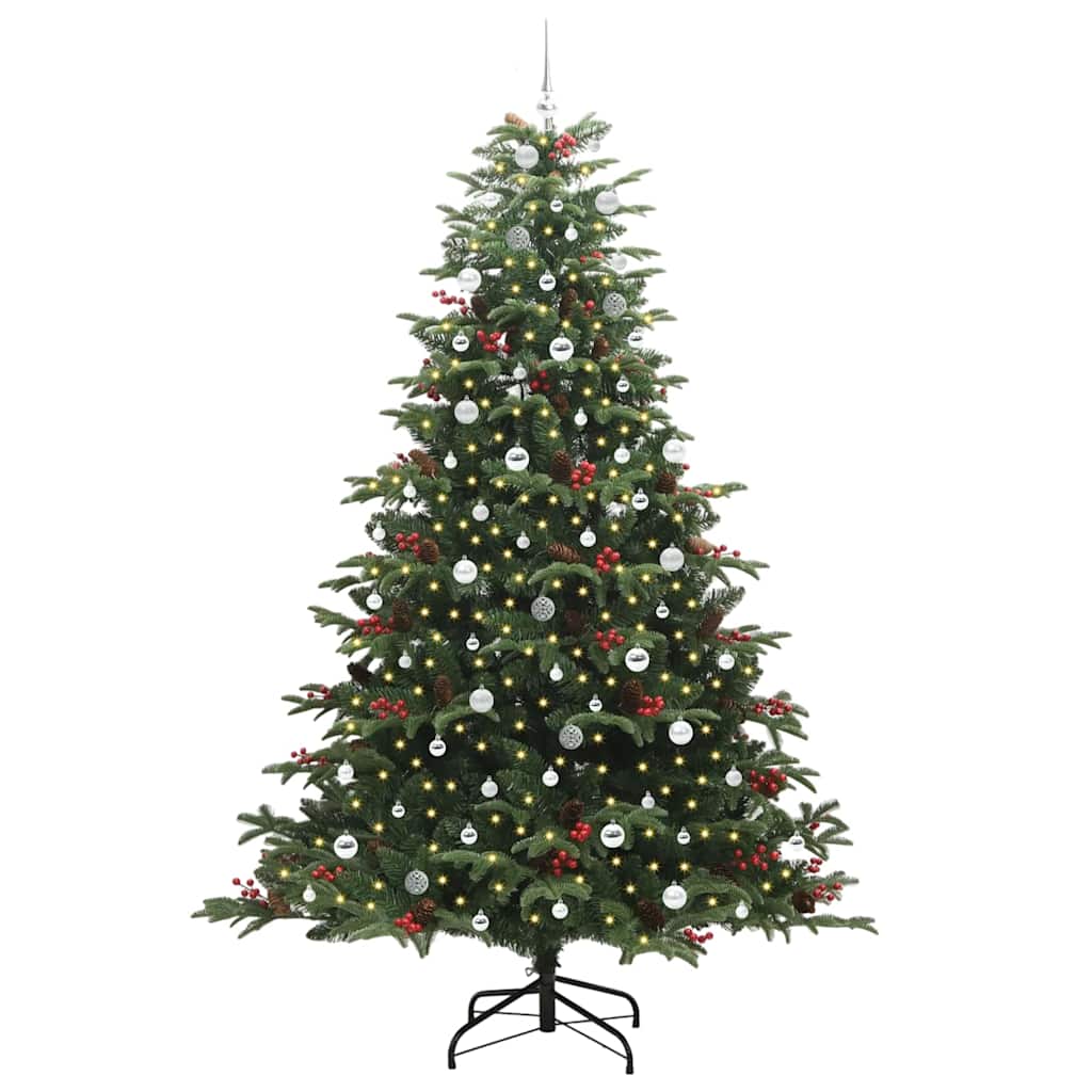 Artificial Christmas Tree with 300 LEDs with Stand Green 240 cm