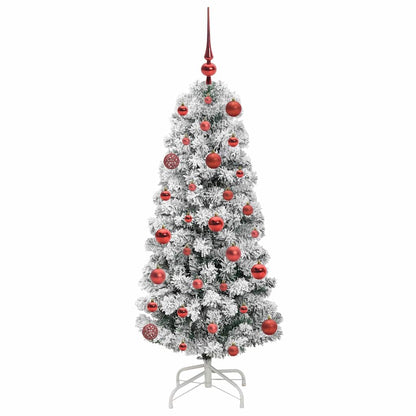Artificial Hinged Christmas Tree Green and White 120 cm