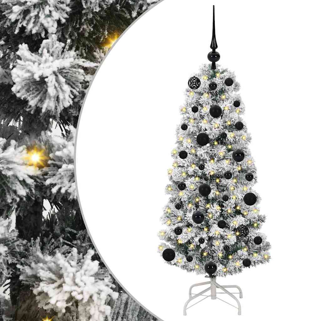 Artificial Hinged Christmas Tree Green and White 120 cm