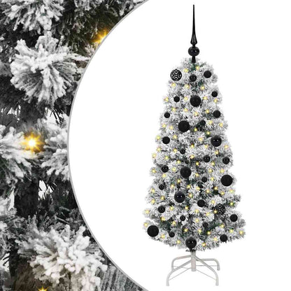 Artificial Hinged Christmas Tree Green and White 120 cm