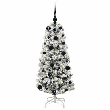 Artificial Hinged Christmas Tree Green and White 120 cm