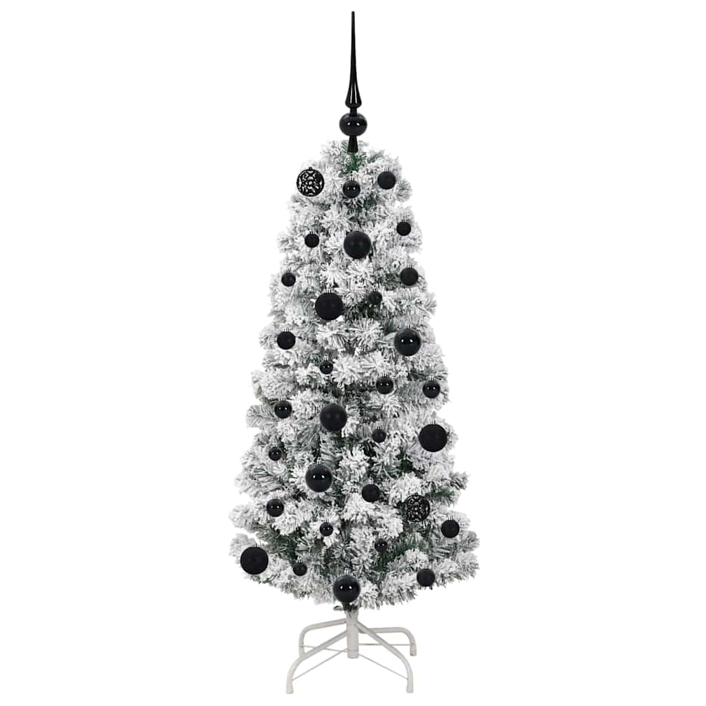 Artificial Hinged Christmas Tree Green and White 120 cm