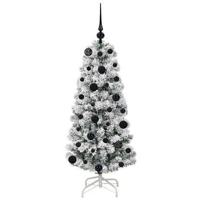 Artificial Hinged Christmas Tree Green and White 120 cm