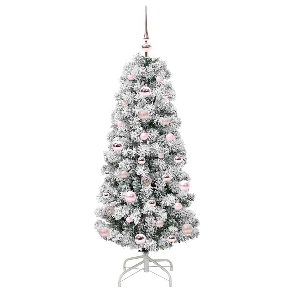 Artificial Hinged Christmas Tree Green and White 120 cm
