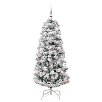 Artificial Hinged Christmas Tree Green and White 120 cm