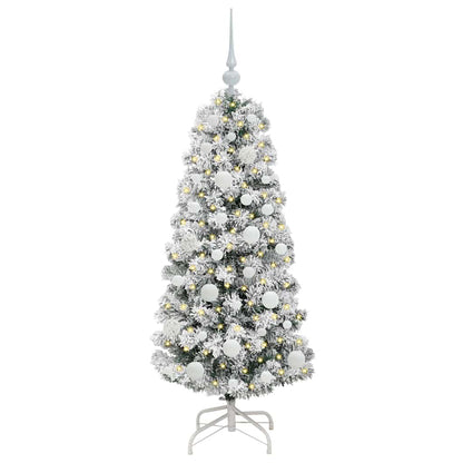 Artificial Hinged Christmas Tree Green and White 120 cm