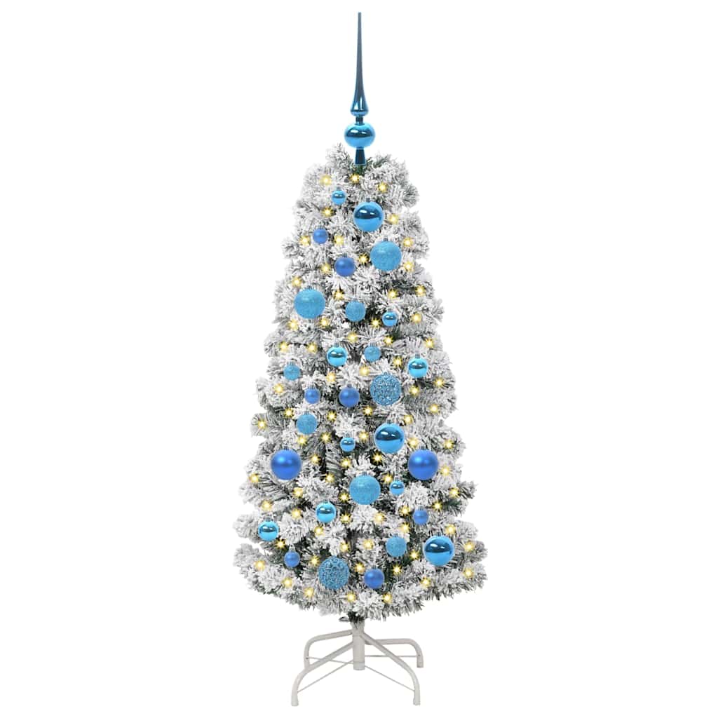 Artificial Hinged Christmas Tree Green and White 120 cm
