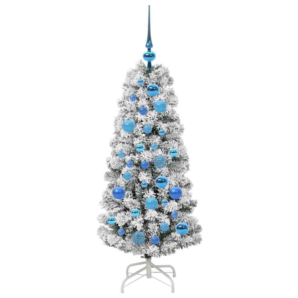 Artificial Hinged Christmas Tree Green and White 120 cm