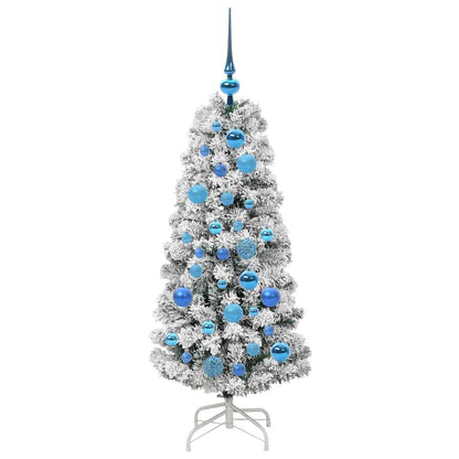 Artificial Hinged Christmas Tree Green and White 120 cm