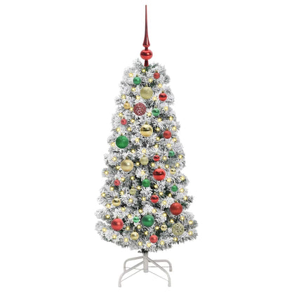 Artificial Hinged Christmas Tree Green and White 120 cm