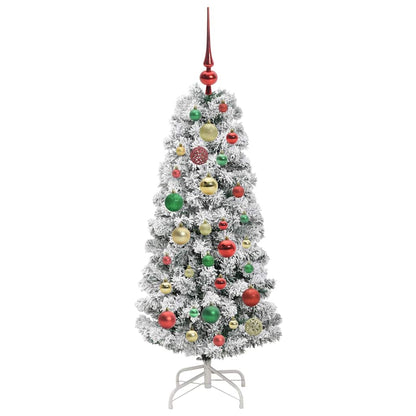 Artificial Hinged Christmas Tree Green and White 120 cm