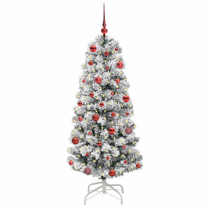 Artificial Hinged Christmas Tree Green and White 150 cm