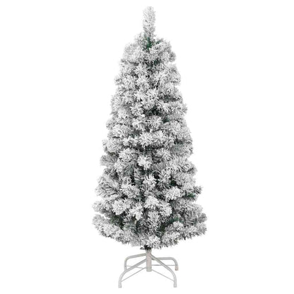 Artificial Hinged Christmas Tree Green and White 150 cm