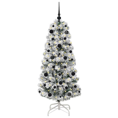 Artificial Hinged Christmas Tree Green and White 150 cm