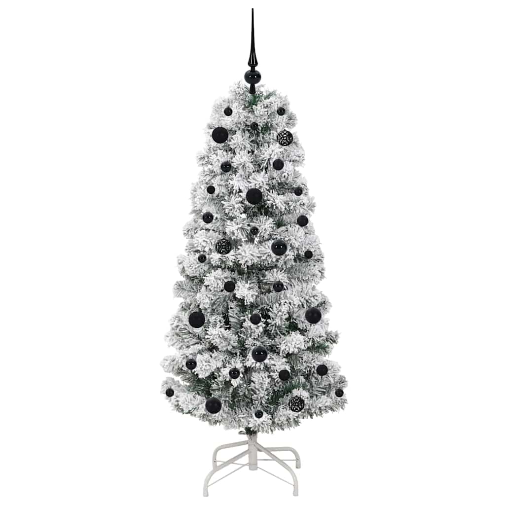 Artificial Hinged Christmas Tree Green and White 150 cm