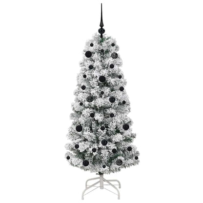 Artificial Hinged Christmas Tree Green and White 150 cm
