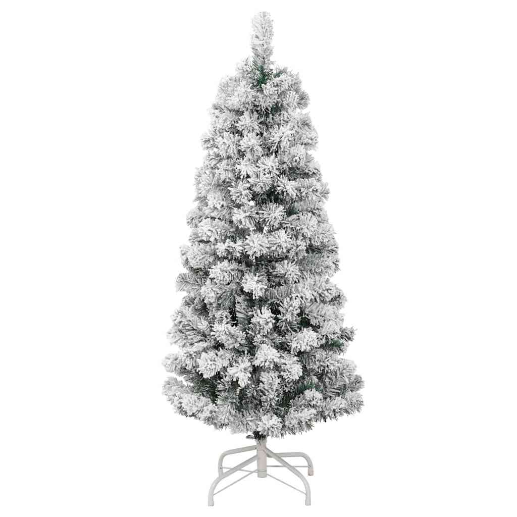 Artificial Hinged Christmas Tree Green and White 150 cm